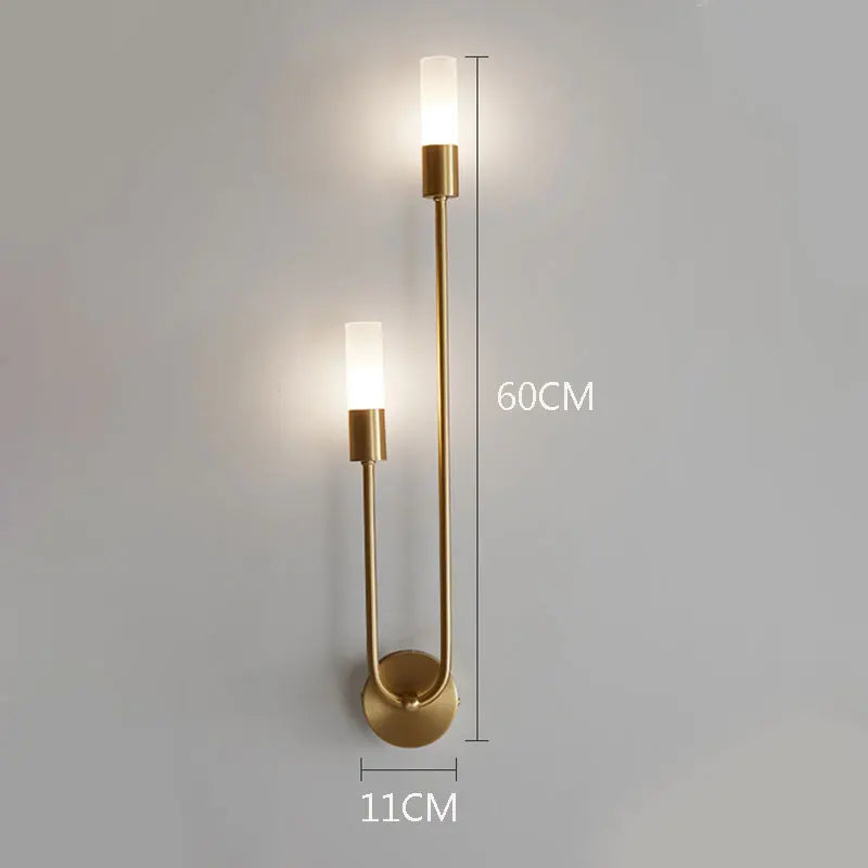 Nordic Brass Dual-Light Wall Sconce – G9