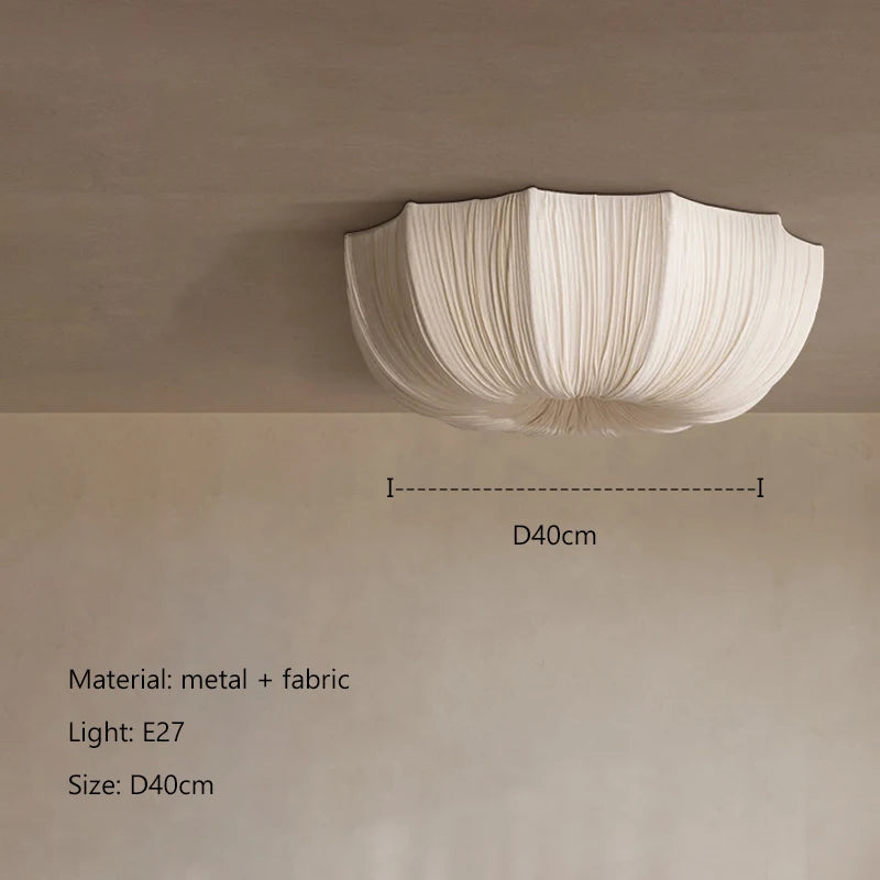 Fabric Chandelier – Wabi-Sabi Nordic LED for Bedroom & Bedside, Dining Room & Kitchen | Seren Orbit by Evenlyr