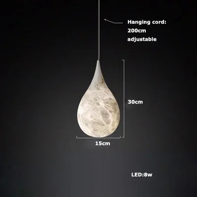Delia Veil Sculptural Marble Pendant Light – product view 12