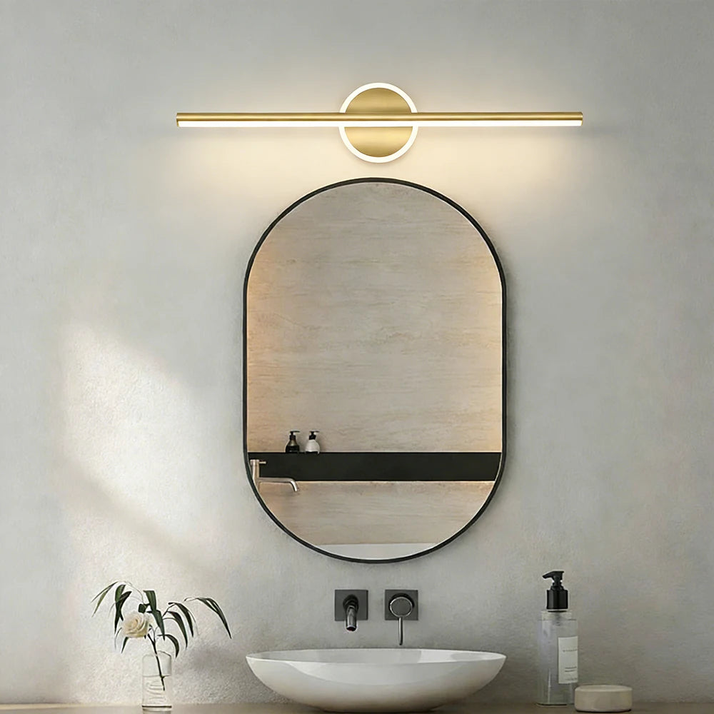 Metal Vanity & Mirror Light – Modern Minimalist for Bathroom, Dressing Area, Hotel Bathroom | Zaria Beam by Evenlyr