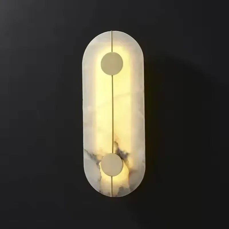 Kensley Nordic Alabaster Wall Sconce for Bedroom – detail view 4