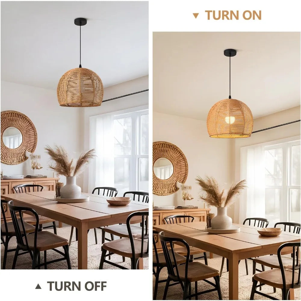Tivoli 30cm Rattan Chandelier for Dining Room – Bohemian – detail view 4