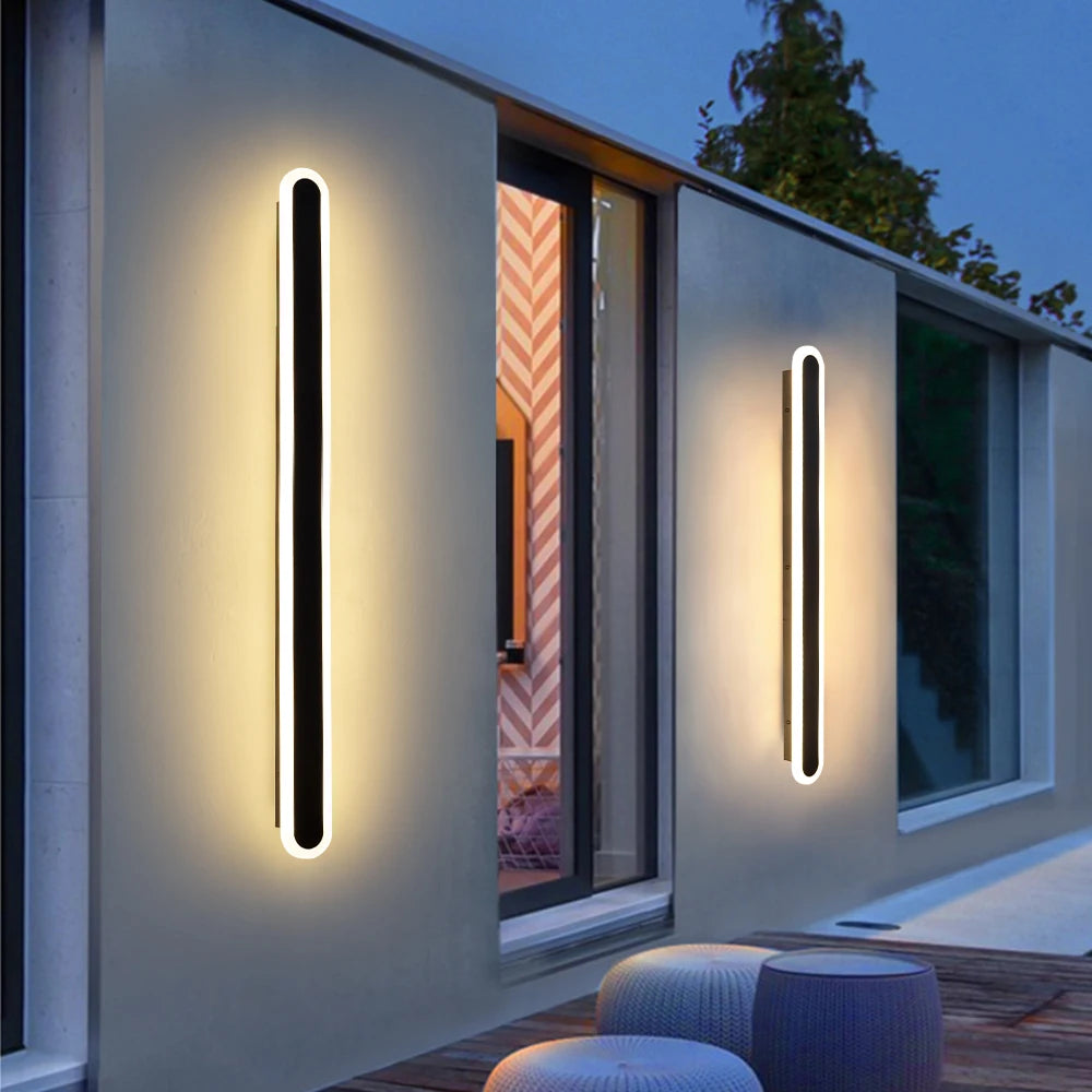 Quintara Long Aluminum Outdoor Wall Light for Porch – IP65 – detail view 3