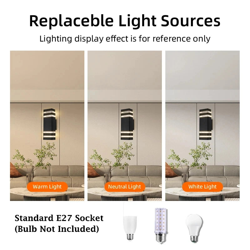 Elara E27 Up-and-Down Outdoor Wall Light for Front Door – IP65
