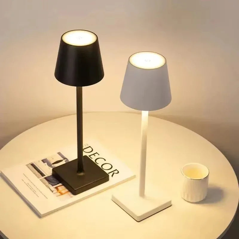 Tala Stone Outdoor Outdoor Light – Rechargeable styled in a bedroom interior