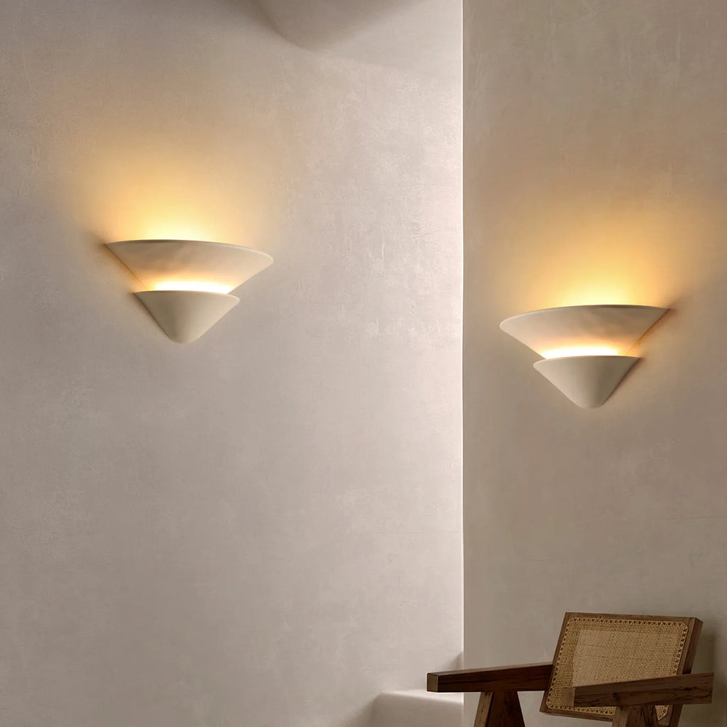 Plaster Wall Sconce – Wabi-Sabi Japanese for Bedroom, Living Room, Bathroom | Jessamine Dome by Evenlyr