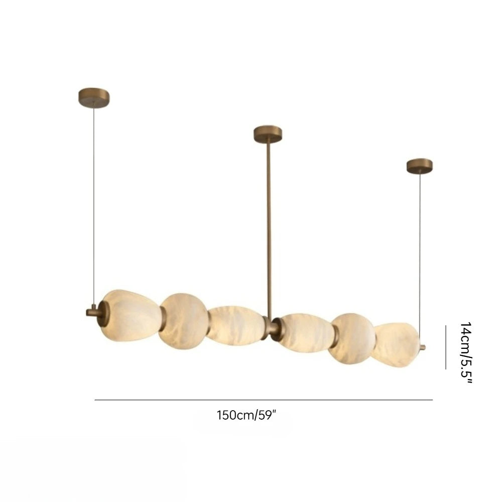 Alabaster & Marble Chandelier – Modern Minimalist for Dining Room, Living Room, Kitchen Island | Aurelia Line by Evenlyr