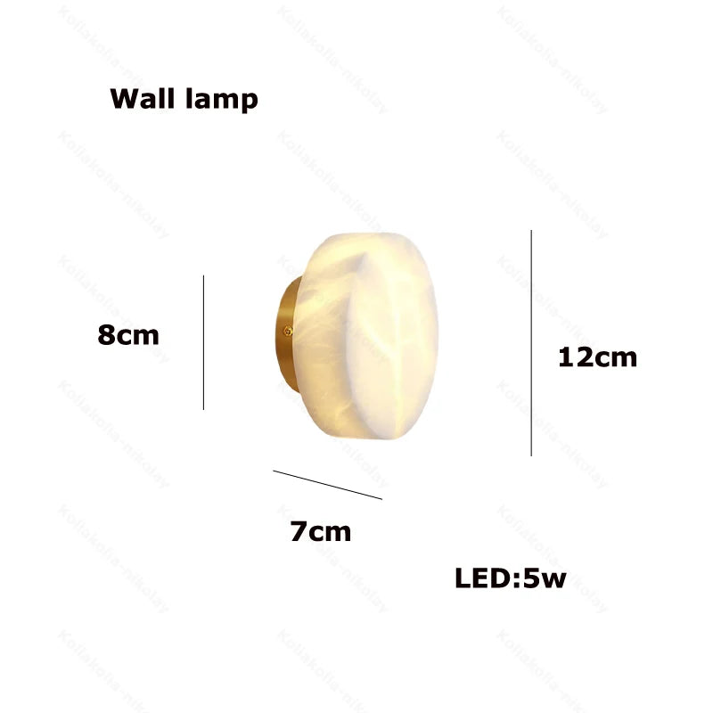 Alabaster & Marble Chandelier – Modern Dimmable LED for Living Room, Bedroom & Bedside | Maris Glow by Evenlyr