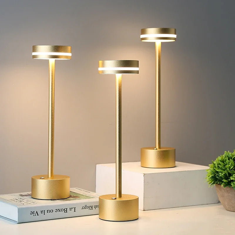 Metal Table Lamp – Modern Minimalist Dimmable LED for Bedside, Desk & Office, Restaurant Table | Elaris Grove by Evenlyr