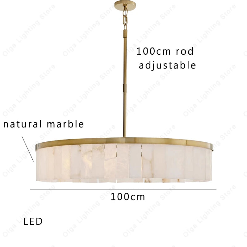 Ysola Halo Alabaster Chandelier