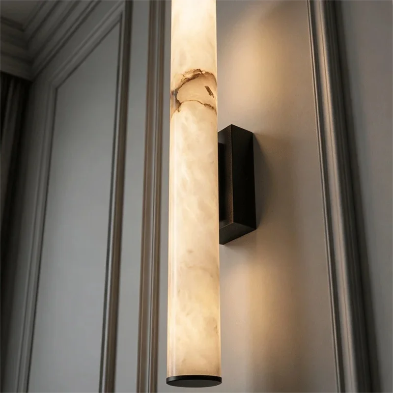 Linea Column Marble Wall Sconce – Luxury – product detail 6