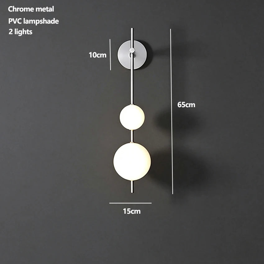 Metal Globe Wall Sconce – Modern LED for Bedroom & Bedside, Hallway & Entryway, Living Room | Evania Line by Evenlyr