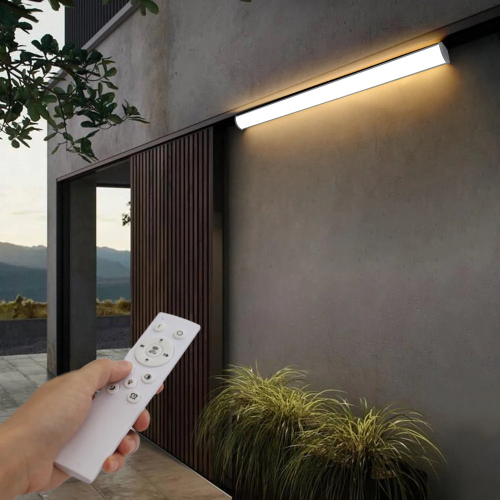 Siena IP65 Linear Outdoor Wall Light for Villa Exterior – Remote Control – detail view 4