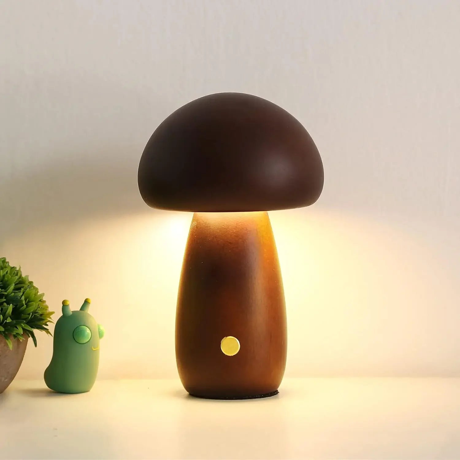 Wood Table Lamp – Modern Minimalist Cordless Rechargeable for Bedside, Restaurant Table, Hotel Room | Kaelis Petal by Evenlyr