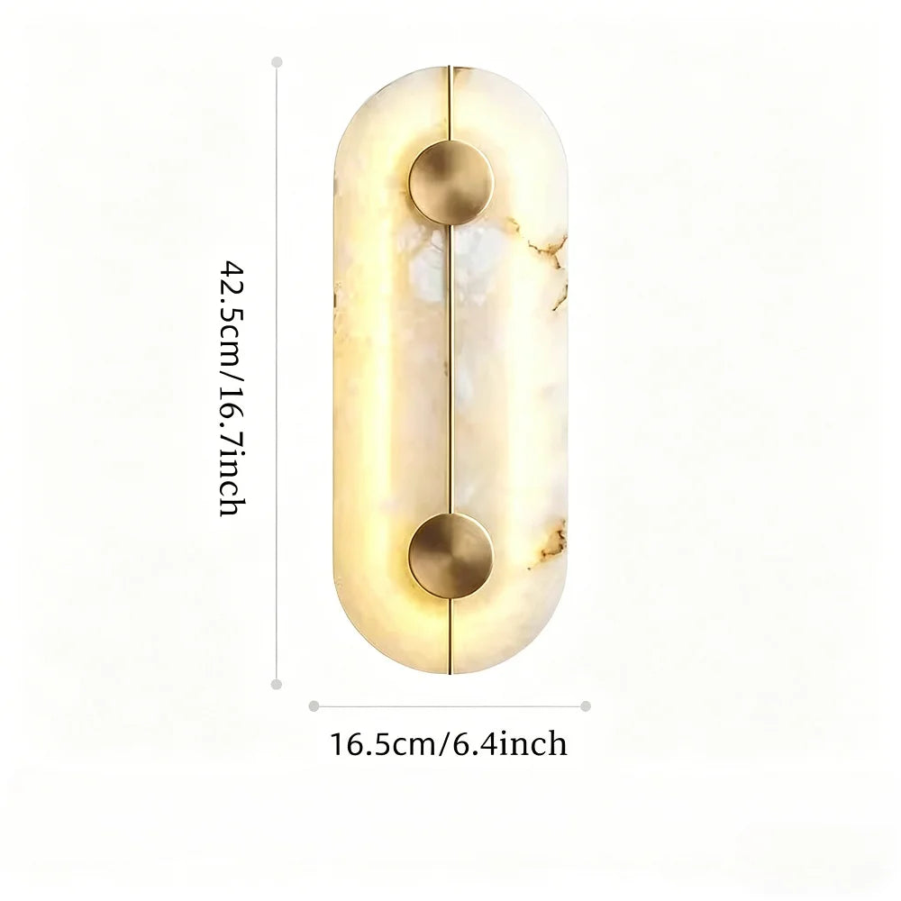 Kensley Nordic Alabaster Wall Sconce for Bedroom – detail view 7