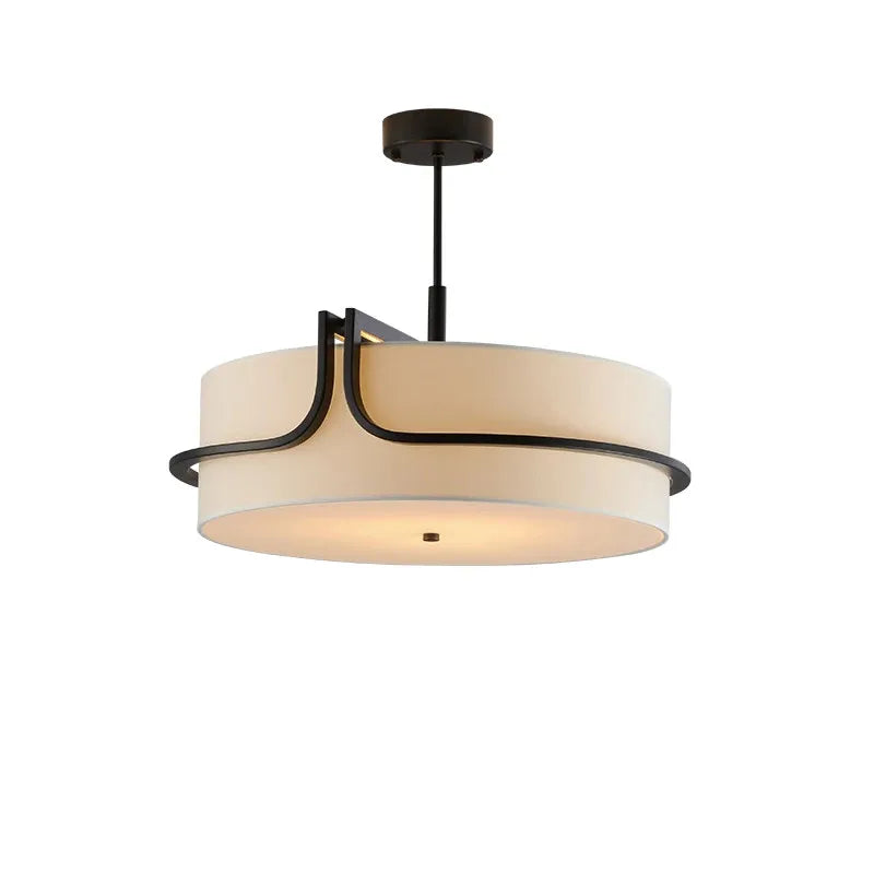 Fabric Round Pendant Light – Wabi-Sabi Nordic LED for Living Room, Dining Room & Kitchen | Elowen Line by Evenlyr