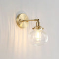 Glass Round Wall Sconce – Nordic Modern Plug-In for Bathroom, Bedroom & Bedside, Restaurant & Café | Amaya Orbit by Evenlyr