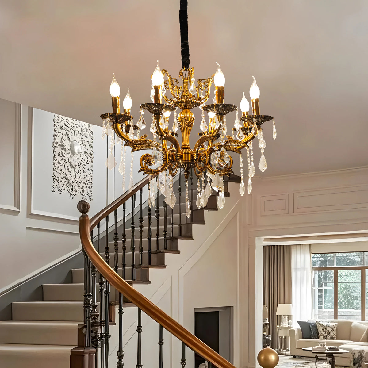 Firenze Vintage Crystal Chandelier for Kitchen Island