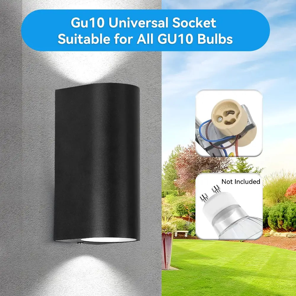 Belluno GU10 Up-and-Down Outdoor Wall Light for Patio – IP65