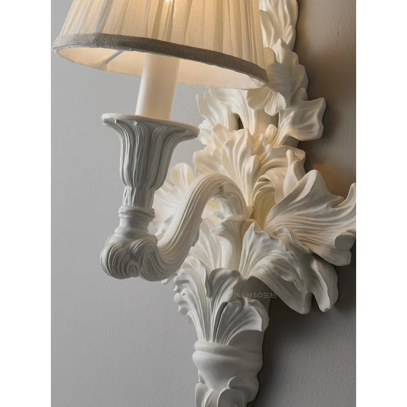 Plaster Wall Sconce – European Classic for Bedroom, Living Room, Dining Room | Elowen Beam by Evenlyr