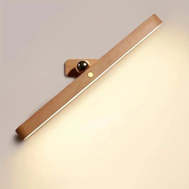 Ravena Rechargeable Wooden LED Night Light – Wall-Mount or Freestanding