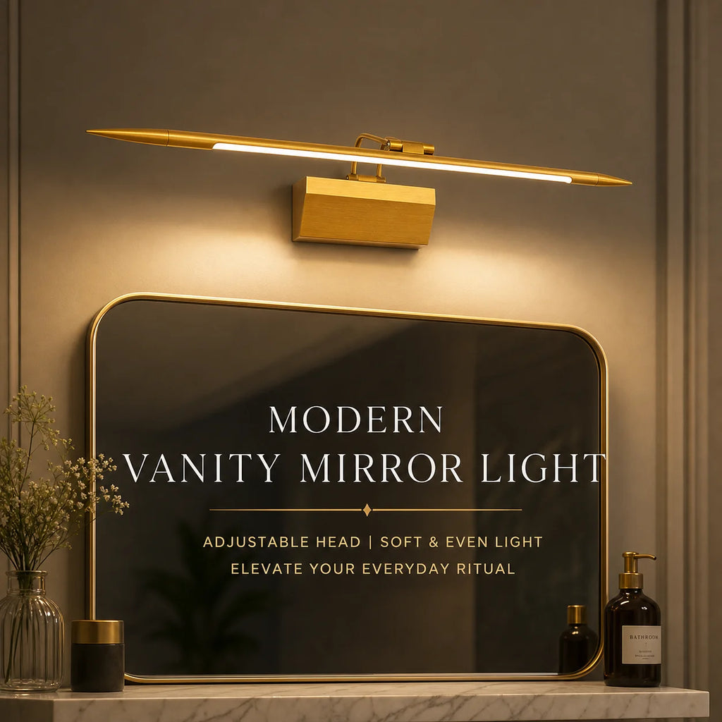 Brass Adjustable Picture Light For Bathroom – product view
