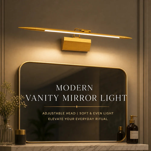 Brass Adjustable Picture Light For Bathroom – product view