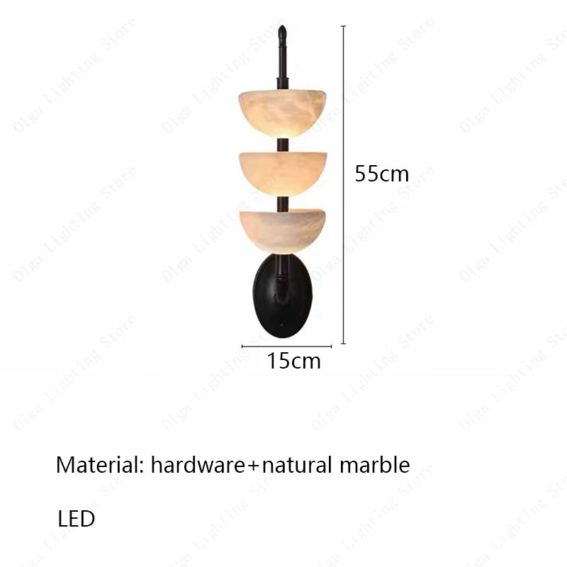 Tala Stone Natural Marble Wall Sconce – Dimmable – product detail 9
