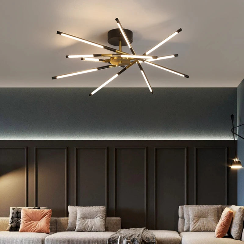 Metal Chandelier – Nordic LED for Bedroom & Bedside, Living Room, Dining Room & Kitchen | Seren Crest by Evenlyr