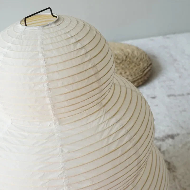 Rice Paper & Glass Table Lamp – Wabi-Sabi Japanese for Bedside, Restaurant Table, Desk & Office | Vivienne Petal by Evenlyr