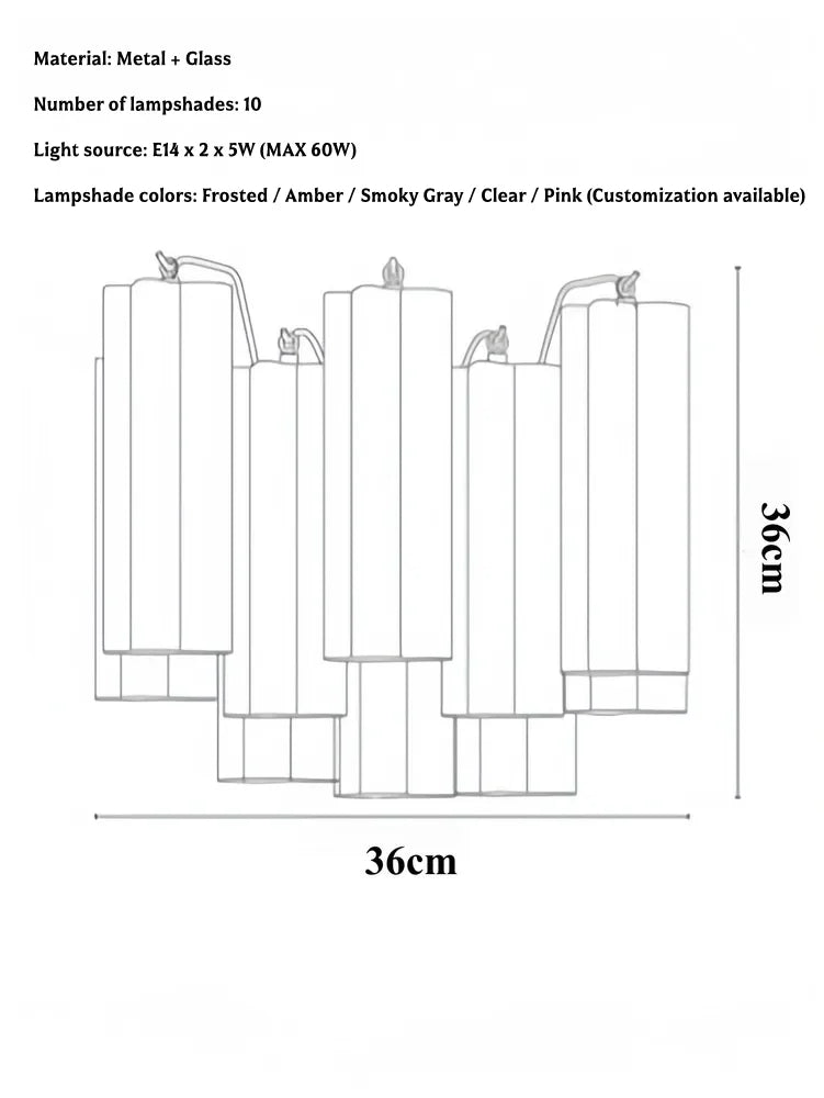 Elowen Veil Cone Glass Wall Sconce – product view 6