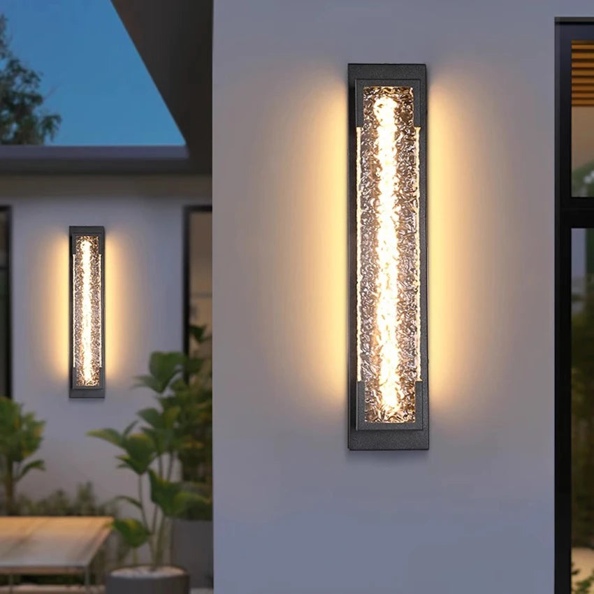 Palermo Stainless Steel Linear Outdoor Wall Light for Exterior Wall – product view