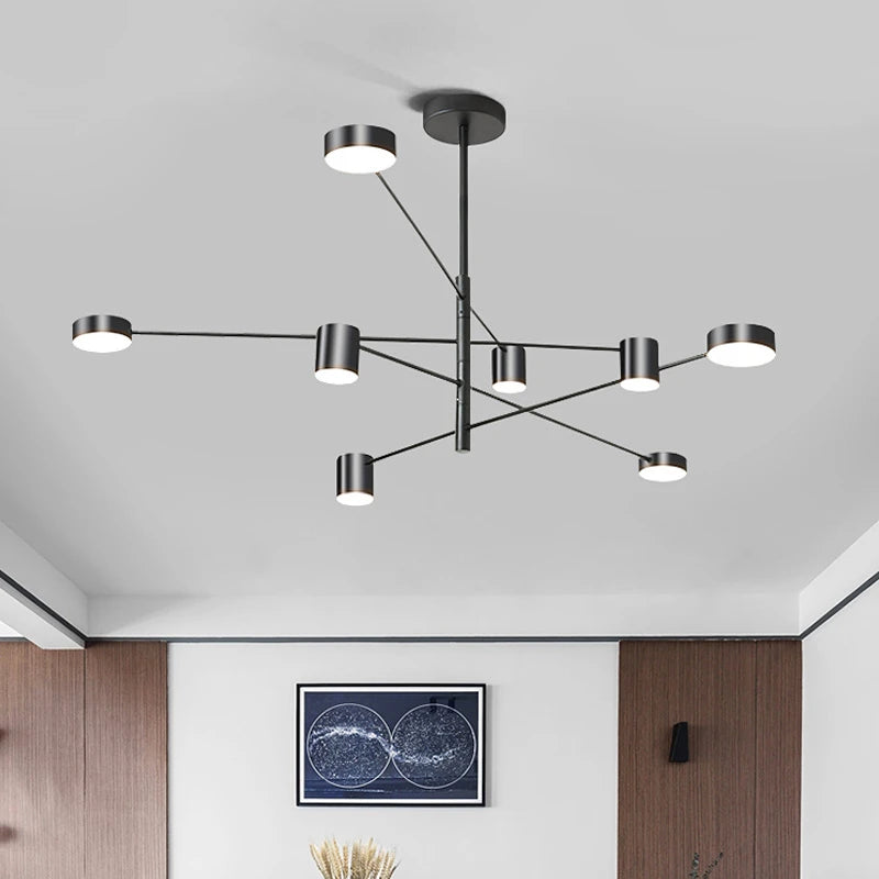 Metal Chandelier – Modern LED for Bedroom & Bedside, Living Room, Restaurant & Café | Alora Line by Evenlyr