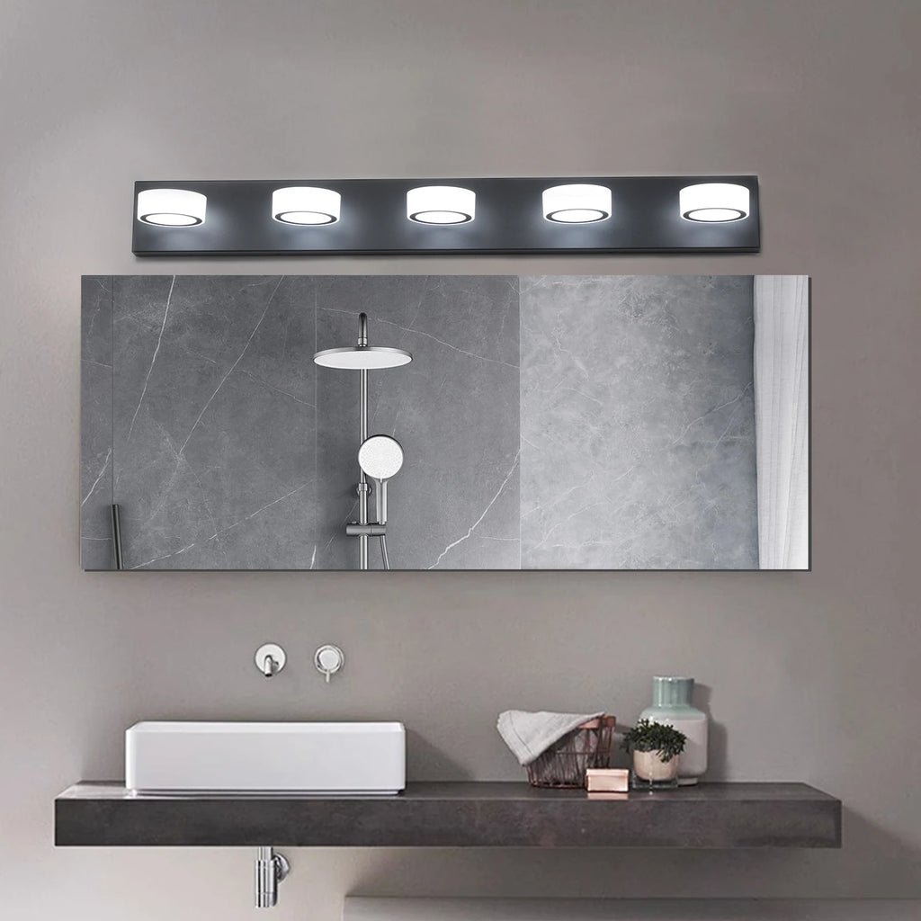 Metal LED Bathroom Vanity & Mirror Light – Modern LED for Bathroom | Oriana Line by Evenlyr