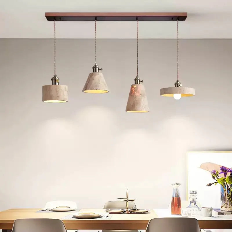 Zorin Veil Travertine Pendant Light – product view 5