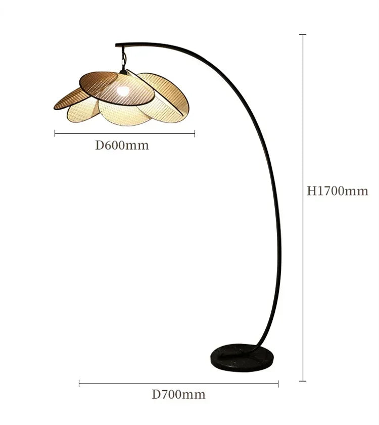 Juniper Nordic Rattan Chandelier for Living Room
