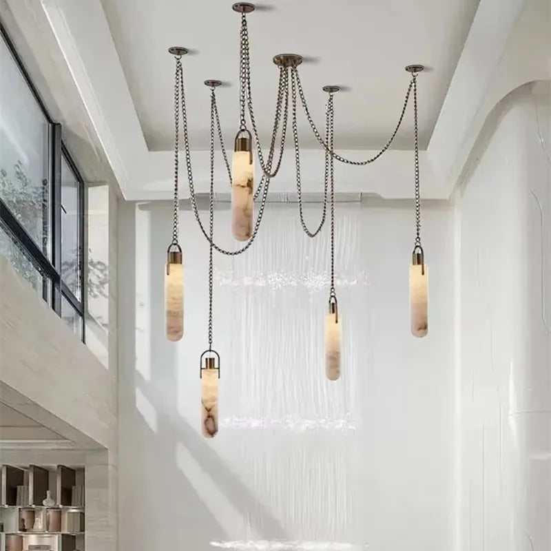 Tivoli Brass Modern Chandelier for Dining Room – detail view 2