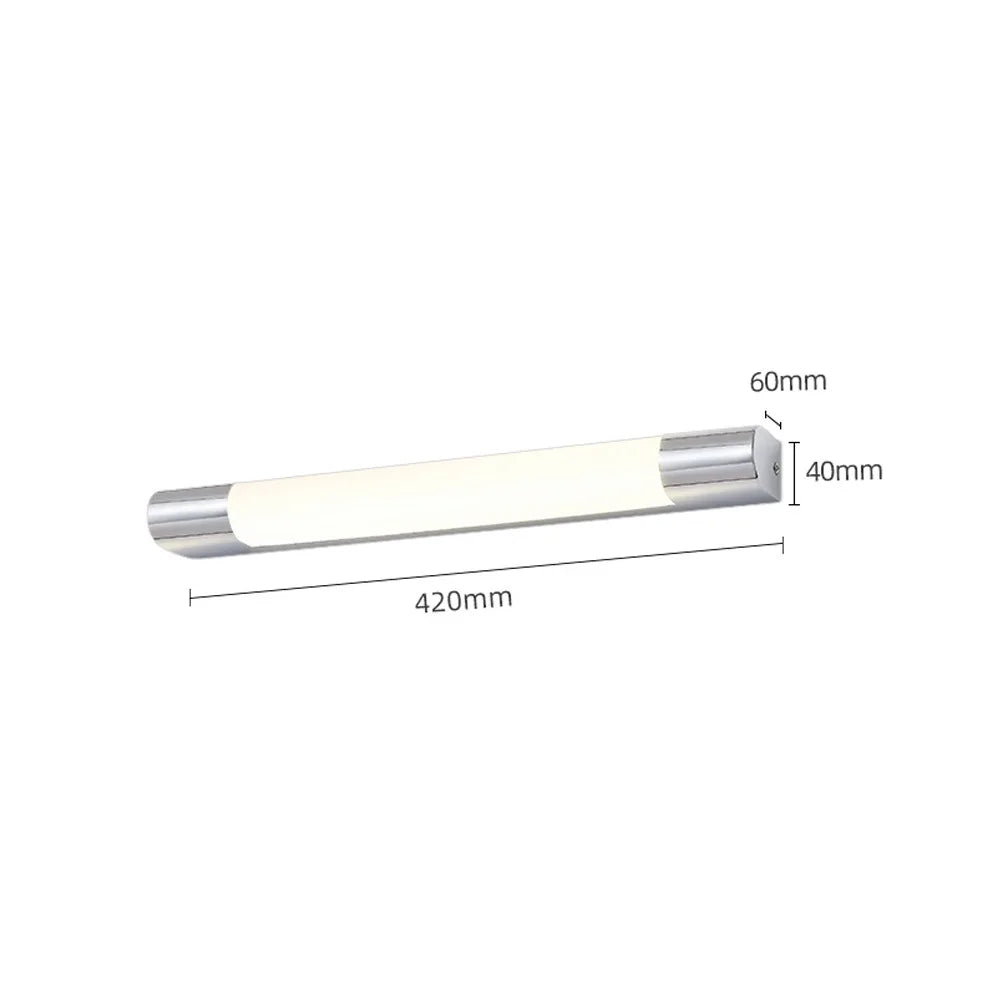 Orlena Adjustable LED Bathroom Mirror Light for Vanity Area – Stainless Steel