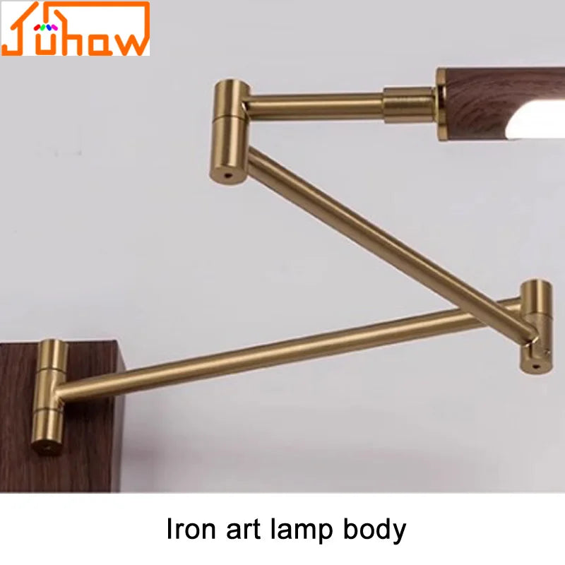 Metal Adjustable Swing-Arm Wall Sconce – Vintage Adjustable Plug-In LED for Bedroom & Bedside, Office & Study | Aveline Line by Evenlyr
