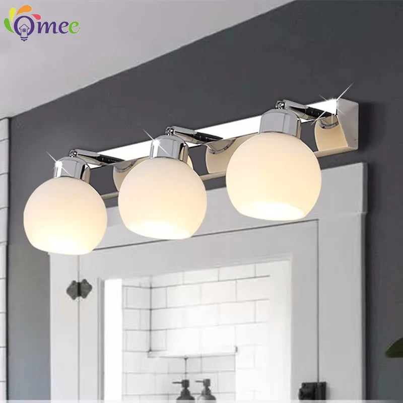 Helios Crystal LED Bathroom Mirror Light for Vanity Area – Stainless Steel