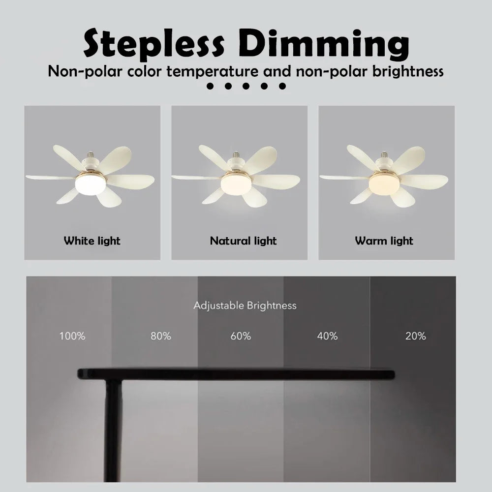 Doria 52cm E27 Ceiling Fan Light – 3-Color Remote