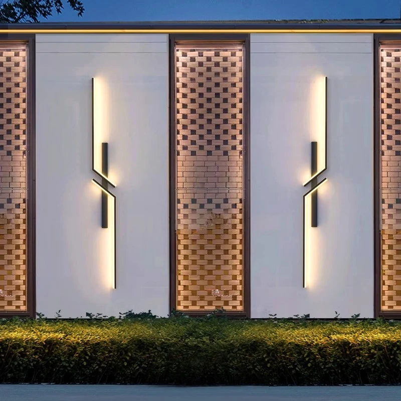 Neroli Minimalist Linear Outdoor Wall Light for Villa Exterior – IP65 – detail view 2