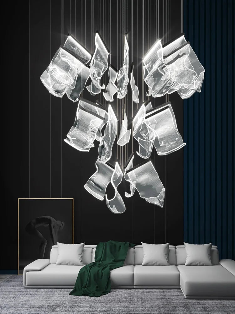 Metal Chandelier – Modern LED for Living Room, Restaurant & Café | Noemi Crest by Evenlyr