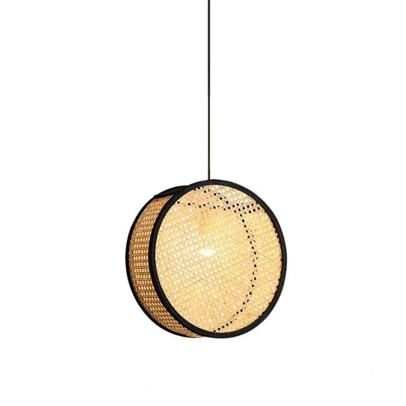 Palermo Bamboo Rattan Chandelier for Dining Room – Vintage