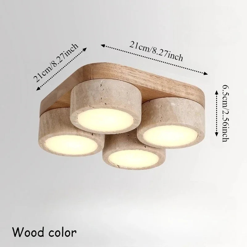 Hesper Veil Linear Travertine Ceiling Light – product view 11