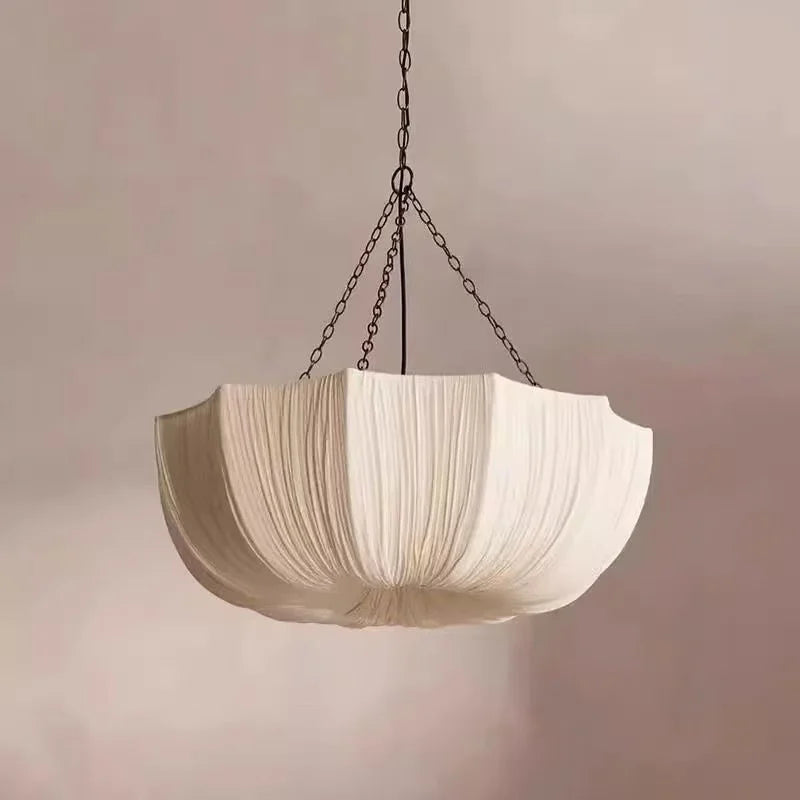 Fabric Chandelier – Wabi-Sabi Japanese Dimmable LED for Dining Room, Living Room, Bedroom | Celeste Petal by Evenlyr