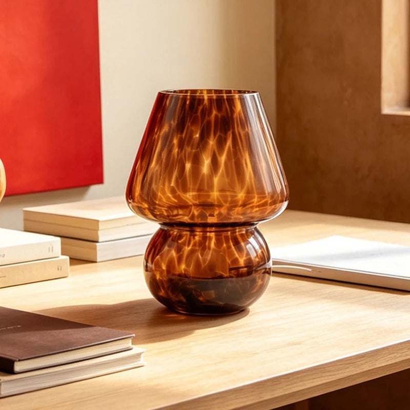 Murano-Style Glass Table Lamp – Modern Minimalist Dimmable LED for Bedside, Desk & Office, Living Room | Bellara Petal by Evenlyr