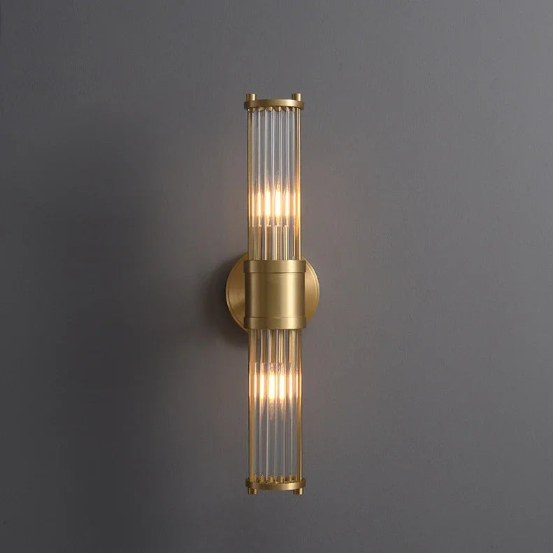 Leonie Veil Glass Wall Sconce – Brass Nordic Glass Wall Sconces for Dining Room