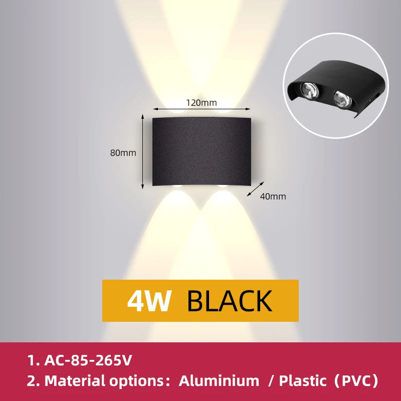 Orlena Outdoor Facade Wall Light for Veranda Stairs