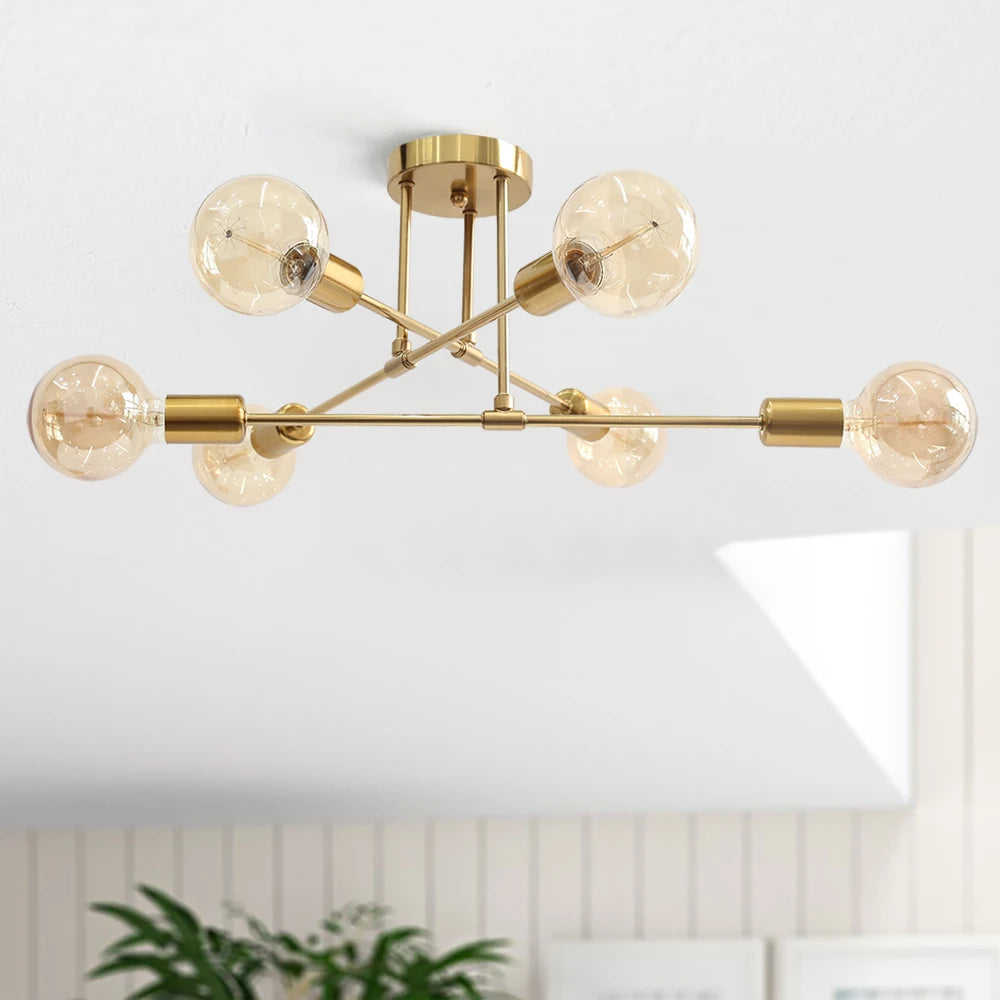 Metal Flush Mount Ceiling Light – Nordic Modern Dimmable LED for Bedroom, Living Room, Kitchen | Aviana Arc by Evenlyr